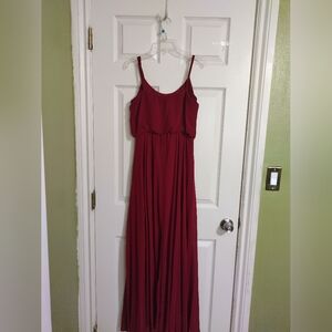 Bisou Bisou Deep Red Maxi Dress